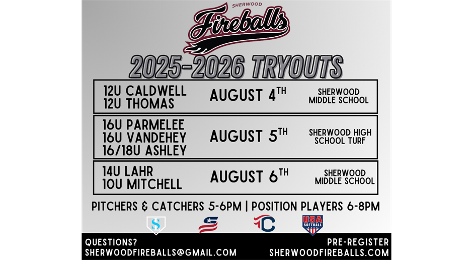 2025 Tryout Schedule
